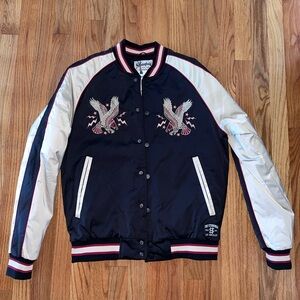 Primark Navy and White Puffer Jacket